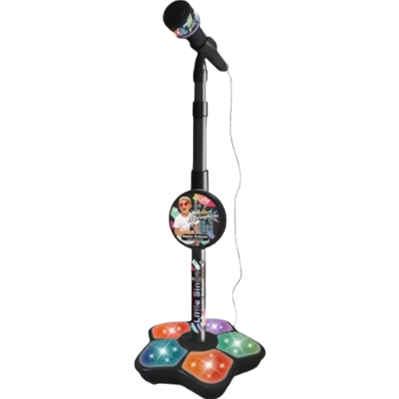 Micro enfant avec support lumineux couleur noir